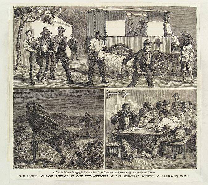 ilustrasi epidemi cacar di Cape Town (commons.wikimedia.org/Wellcome Collection gallery)