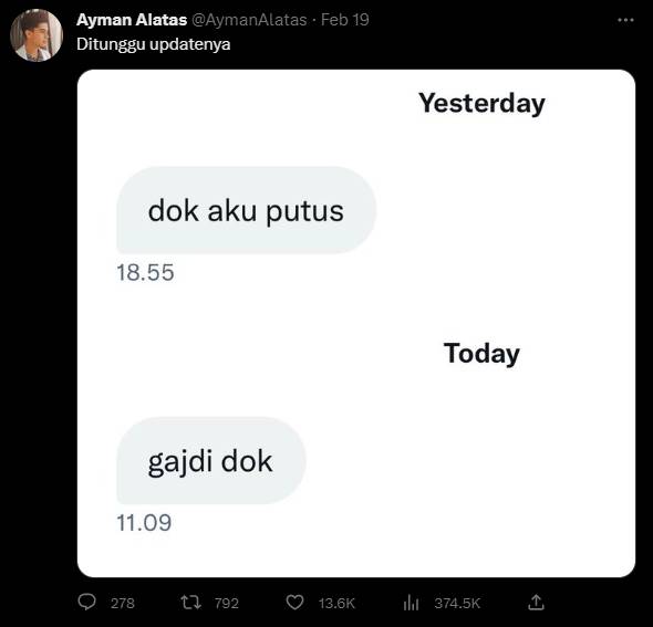 chat nyeleneh netizen Dokter Ayman (twitter.com/AymanAlatas)