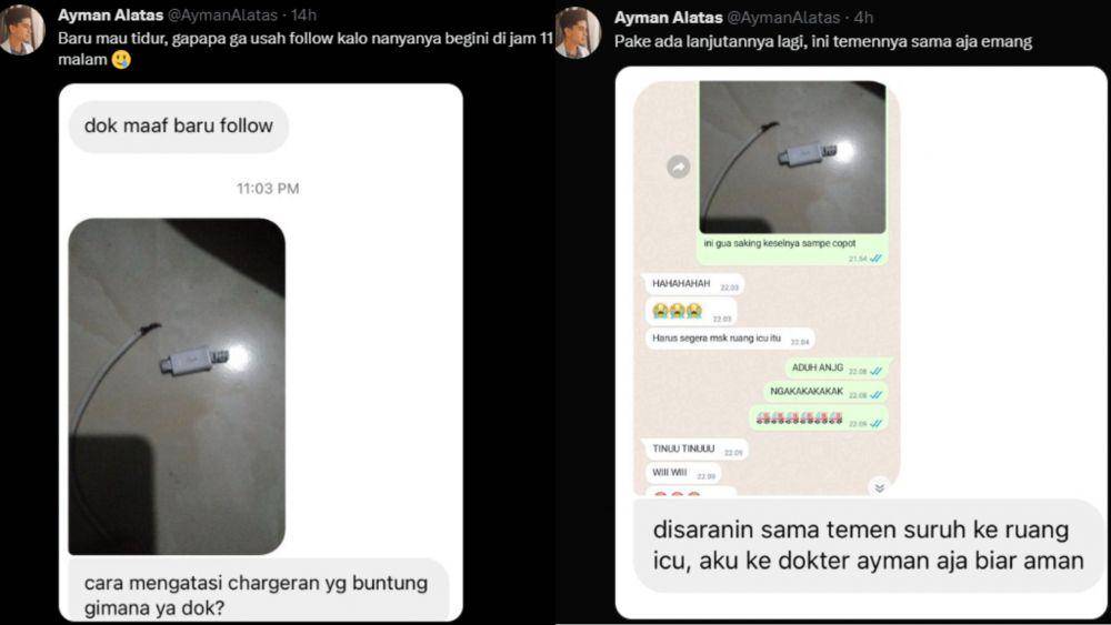 chat nyeleneh netizen Dokter Ayman (twitter.com/AymanAlatas)