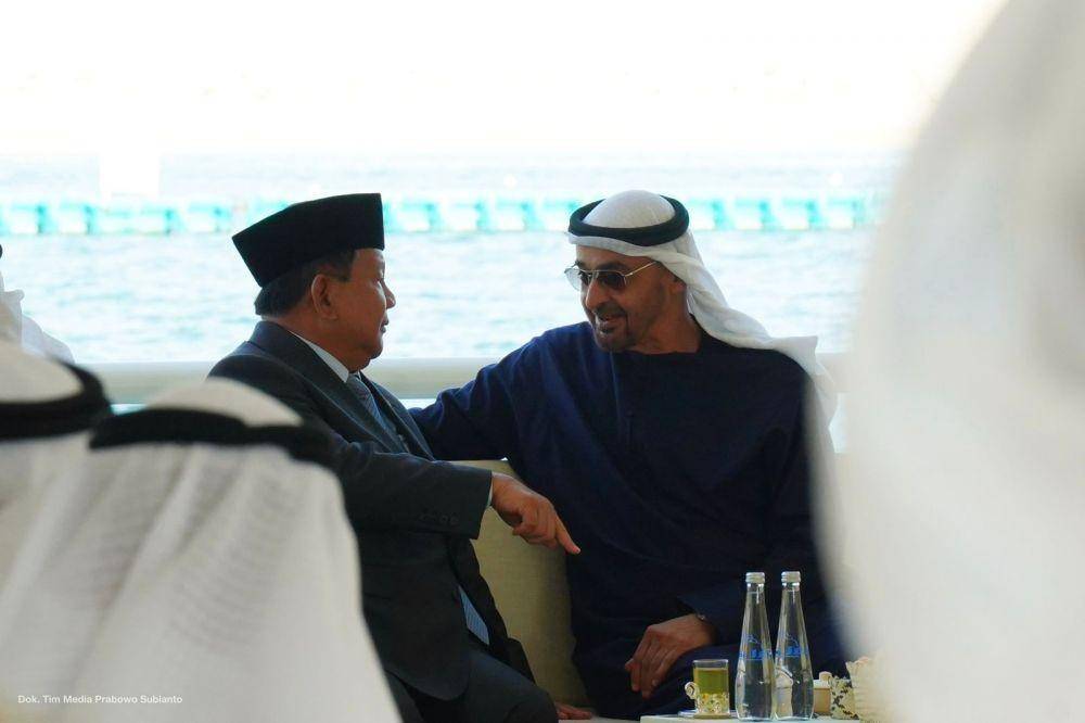 Menteri Pertahanan Prabowo Subianto hadiri undangan dari Presiden Uni Emirat Arab (UEA), Mohammed bin Zayed Al Nahyan pada Rabu, 22 Februari 2023. (Dokumentasi tim media Prabowo)