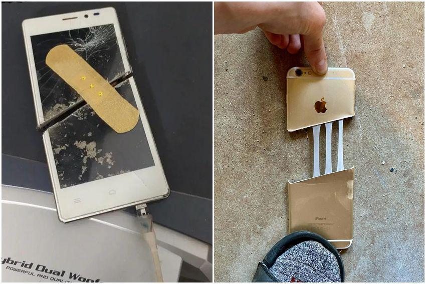 10 Potret Keadaan HP Paling Nyeleneh saat Diservis, Masih Layak?