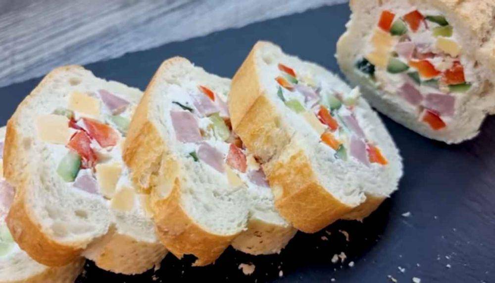 ilustrasi stuffed baguette (youtube.com/Gesundes Essen)