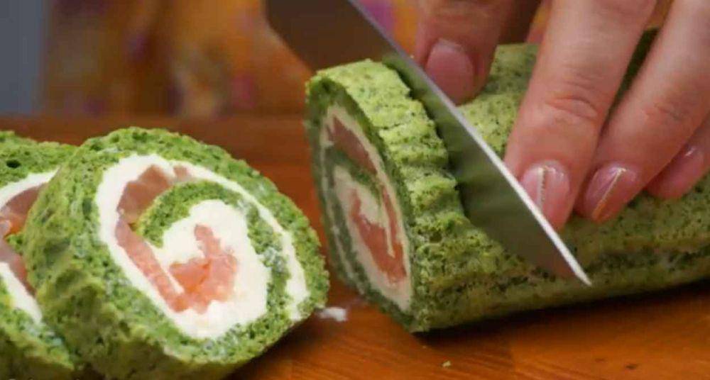 ilustrasi salmon spinach roll (youtube.com/Cooking at home)