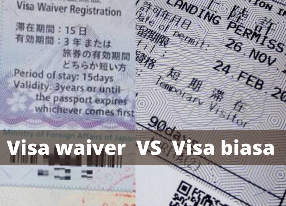 Ilustrasi visa waiver dan visa biasa (emb-japan.go.jp & japantravel.com)