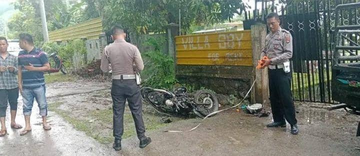 Foto saat anggota Polres Bima Kota saat olah TKP (Dok/Istimewa)