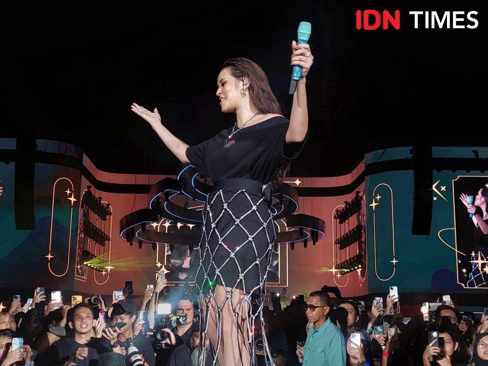 Raisa in Live Concert di Stadion Utama, Gelora Bung Karno, pada Sabtu (25/2/2023) (IDN Times/Erfah Nanda)