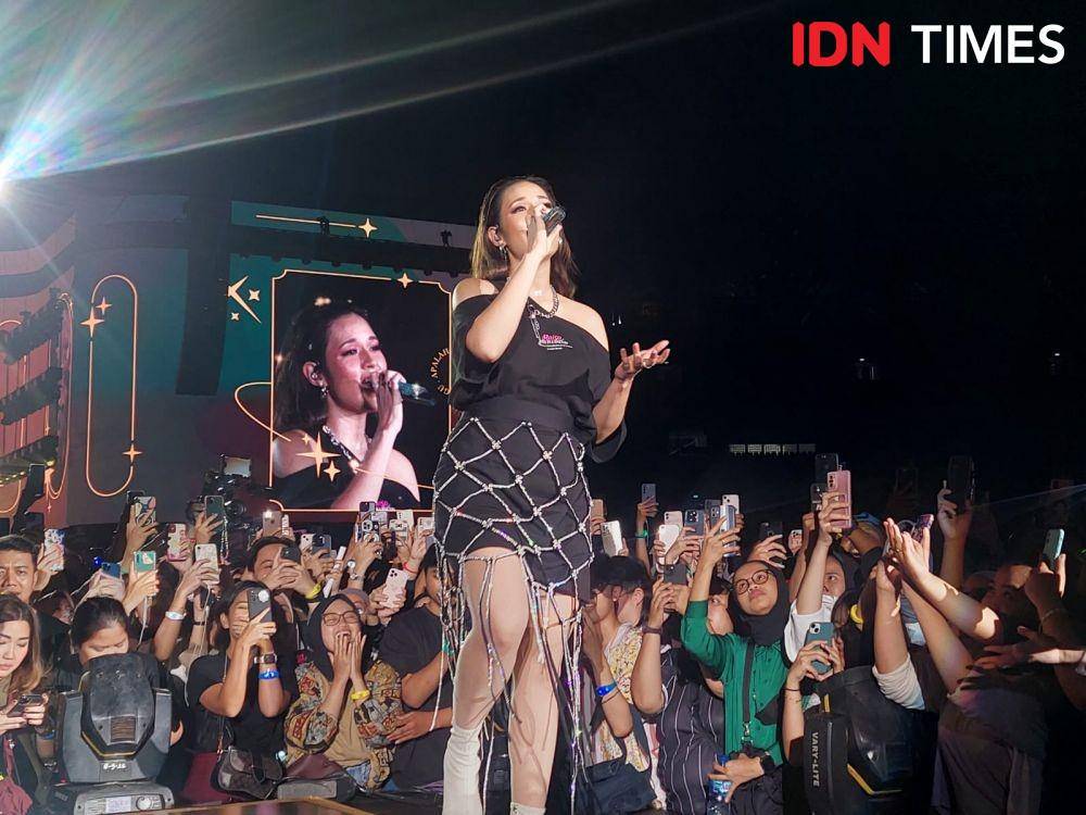 Raisa in Live Concert di Stadion Utama, Gelora Bung Karno, pada Sabtu (25/2/2023) (IDN Times/Erfah Nanda)