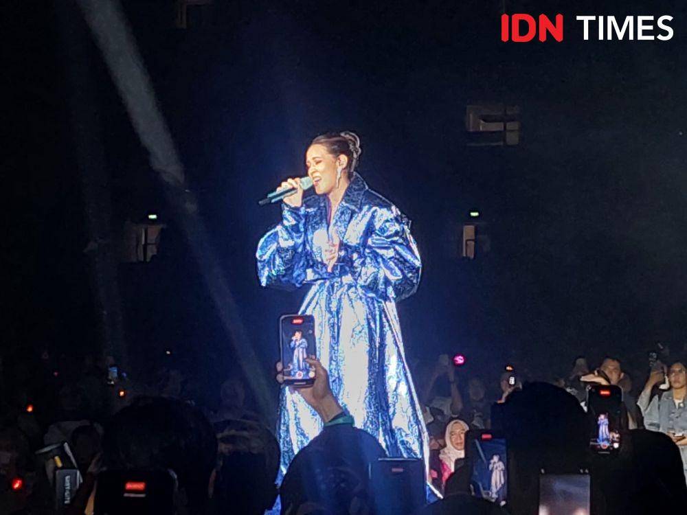 Raisa in Live Concert di Stadion Utama, Gelora Bung Karno, pada Sabtu (25/2/2023) (IDN Times/Erfah Nanda)