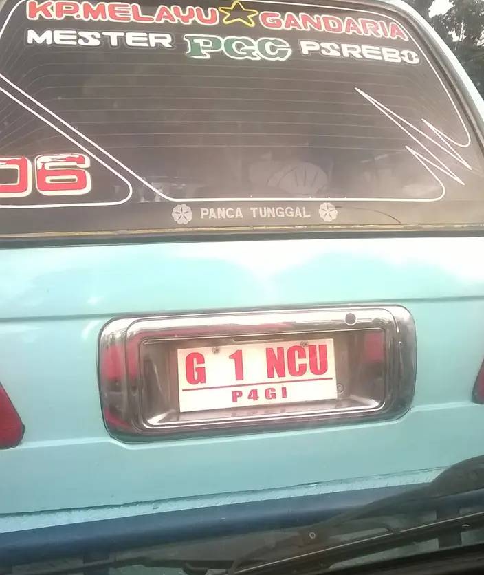 potret lucu nomor kendaraan saat dibaca (facebook.com/Yason Zai)