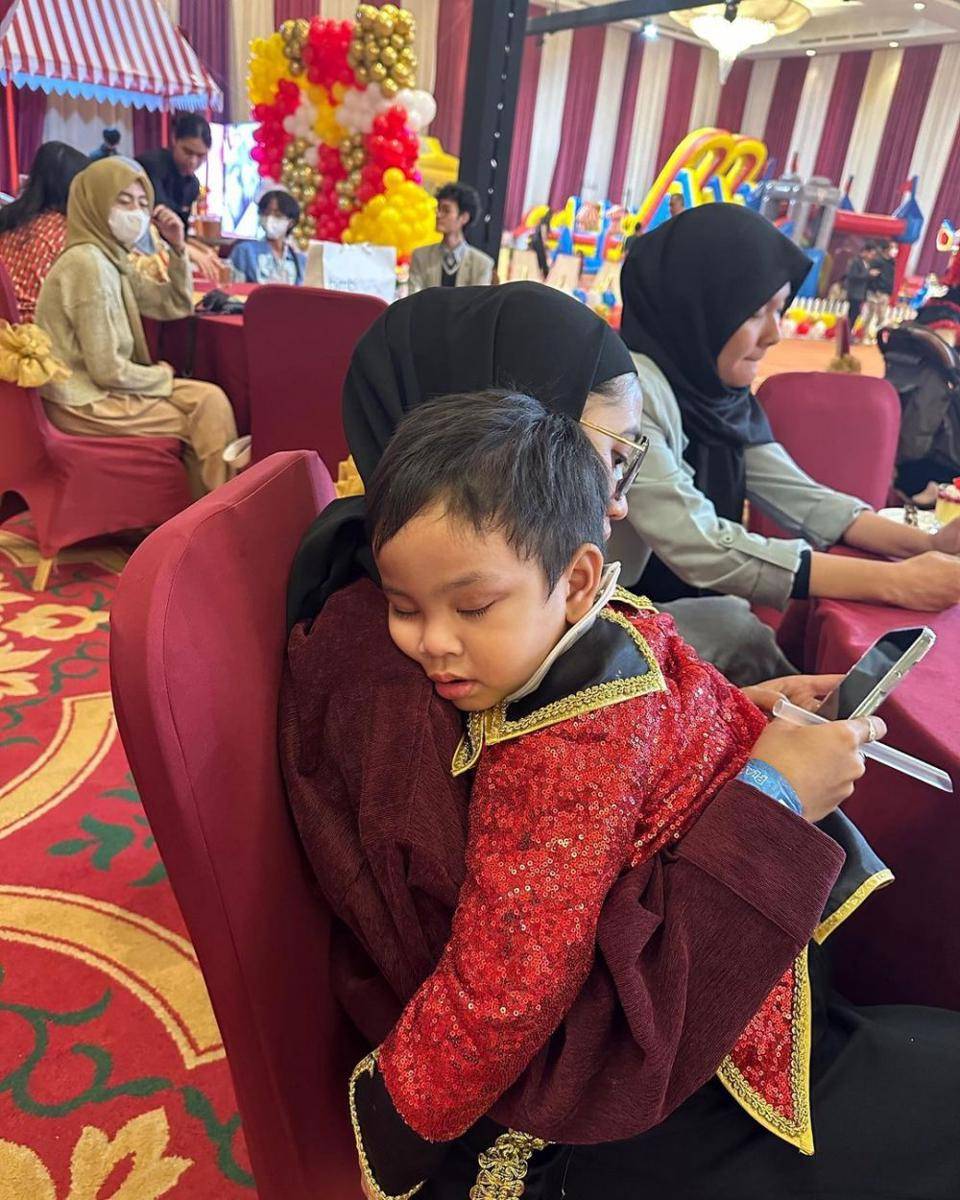 potret anak artis di pesta ulang tahun Ameena (instagram.com/fuji_an)