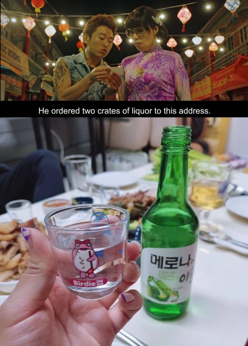 cuplikan drama Taxi Driver Season 2 (dok. SBS/Taxi Driver Season 2) | ilustrasi soju (instagram.com/youngone_yj)