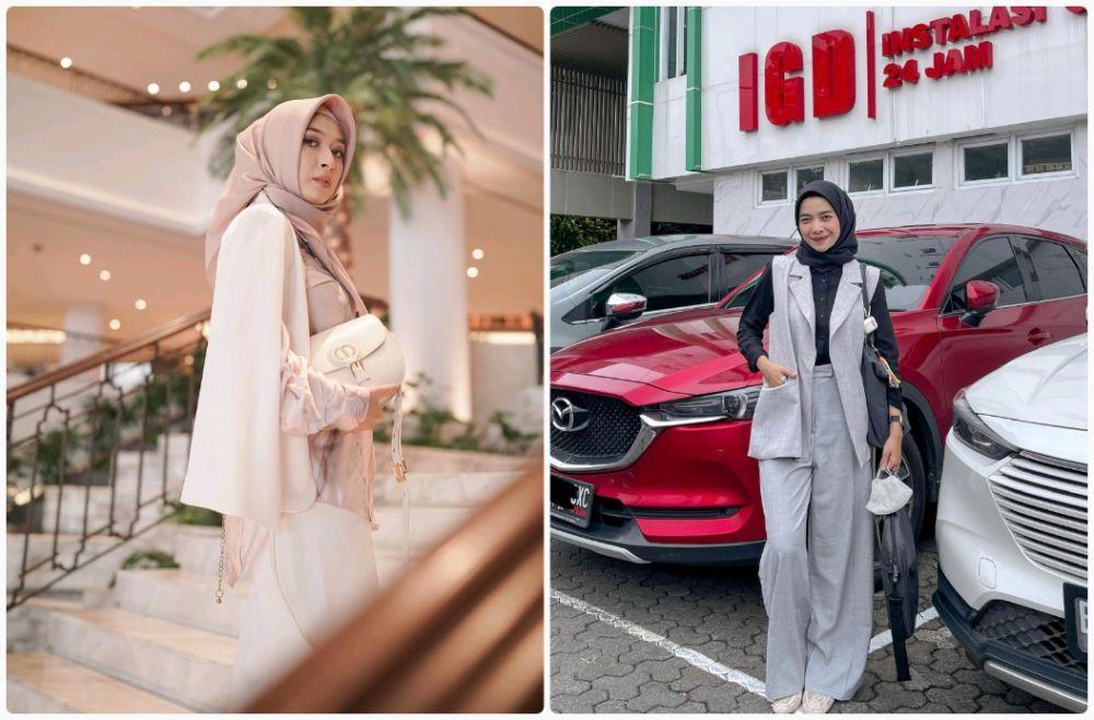 10 Gaya Istri Aktor Indonesia yang Anggun Berhijab, Semua Non-Artis!