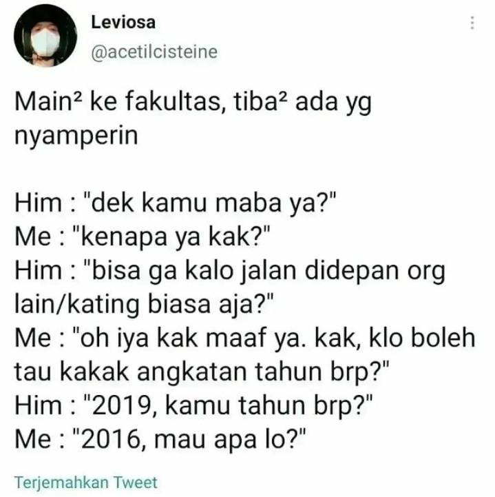 momen salah sangka mahasiswa baru (instagram.com/rana_kampus)