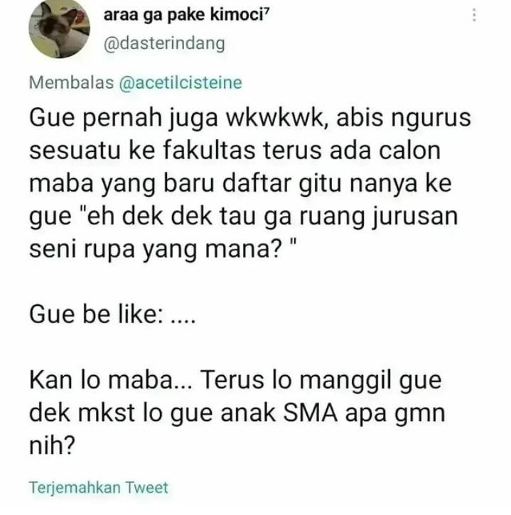 momen salah sangka mahasiswa baru (instagram.com/rana_kampus)