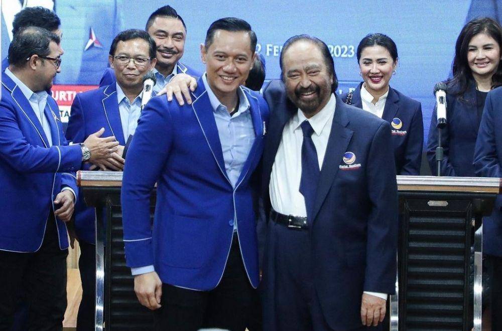 Ketua Umum Partai NasDem, Surya Paloh ketika menyambangi DPP Partai Demokrat dan menemui AHY. (www.instagram.com/@agusyudhoyono)