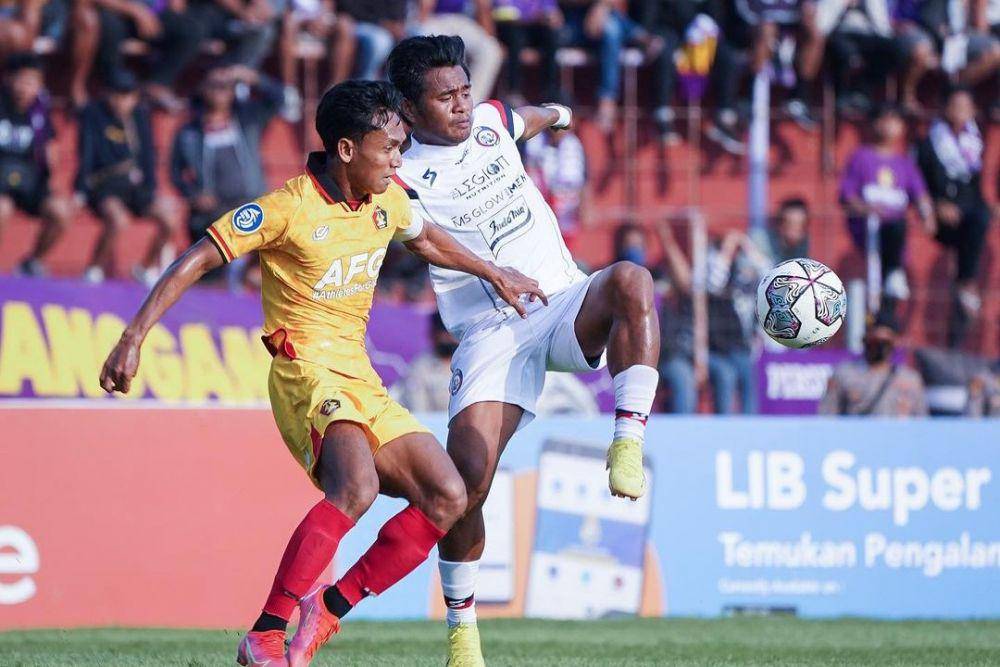 Arema FC saat menghadapi Persik Kediri di putaran pertama Liga 1 2022/2023. (instagram.com/aremafcofficial)