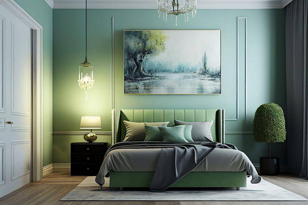 ide desain kamar tidur bernuansa hijau (pixabay.com/PixTreats)