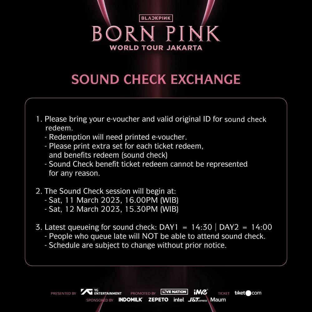 cara penukaran tiket konser BLACKPINK (twitter.com/ime_indonesia)