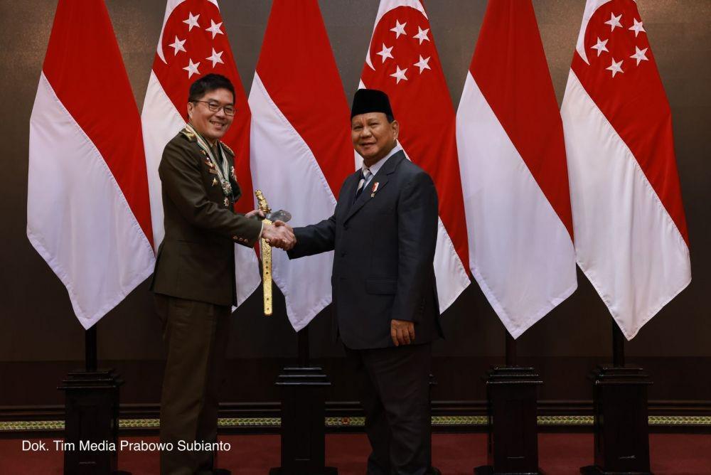 Temui Pangab Singapura, Menhan Prabowo Dorong Kerja Sama Pendidikan