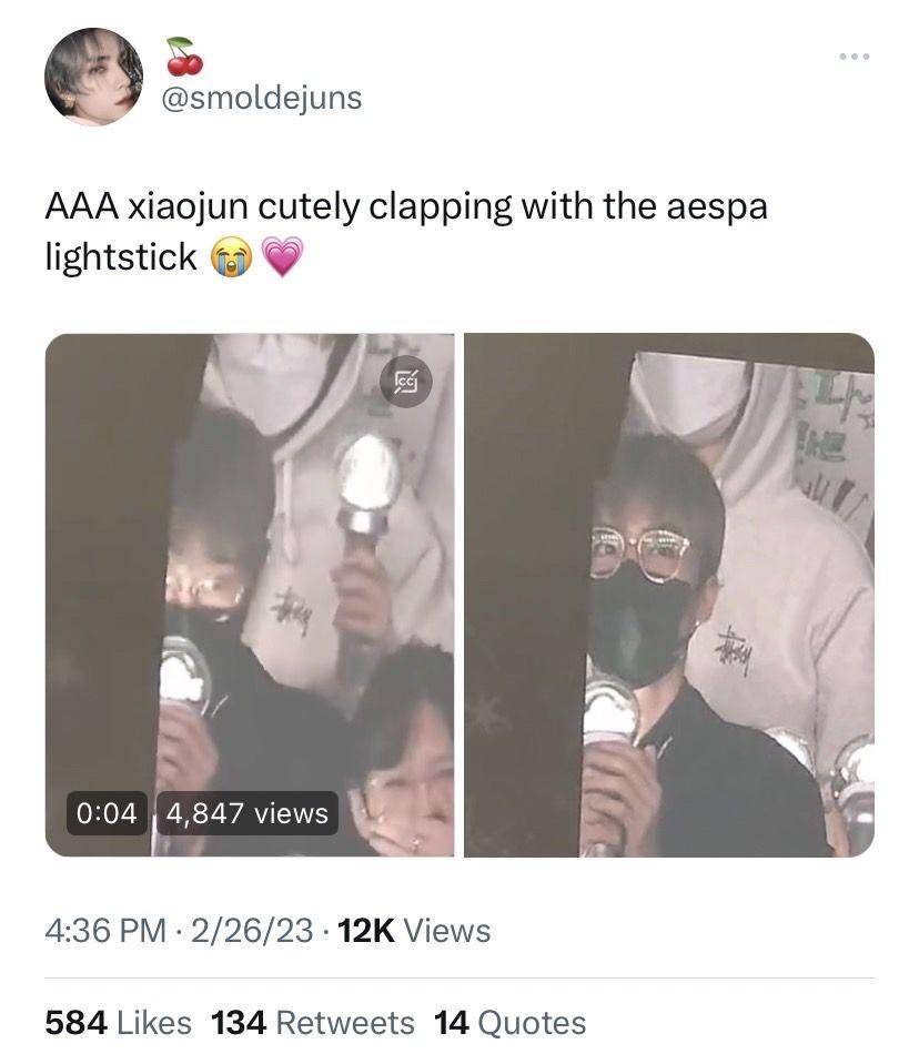 Xiaojun hadir di konser aespa (twitter.com/smoldejuns)