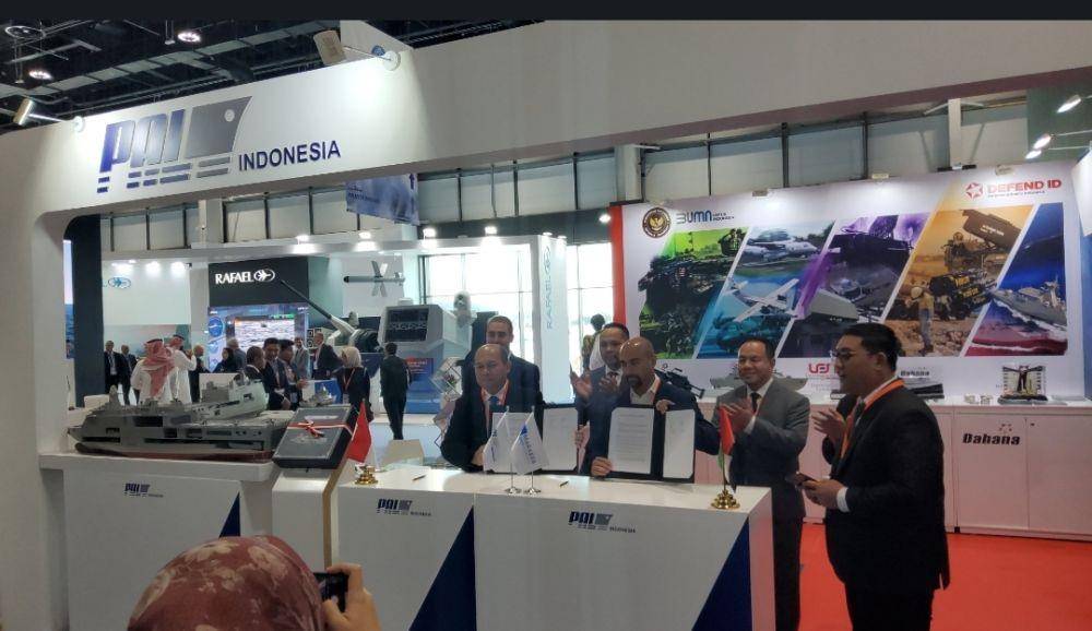 PT PAL Indonesia ketika ikut berpartisipasi dalam International Defence Exhibition & Conference (IDEX) 2023 di Abu Dhabi National Exhibition Centre (ADNEC) pada 20-24 Februari 2023. (Dokumentasi PT PAL)