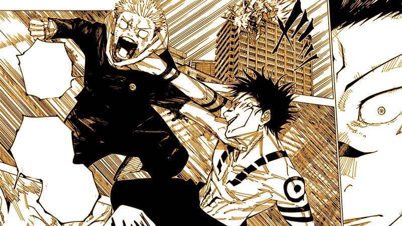 Yuji bangkit dan menyerang Sukuna ( Dok. Shueisha / Jujutsu Kaisen )