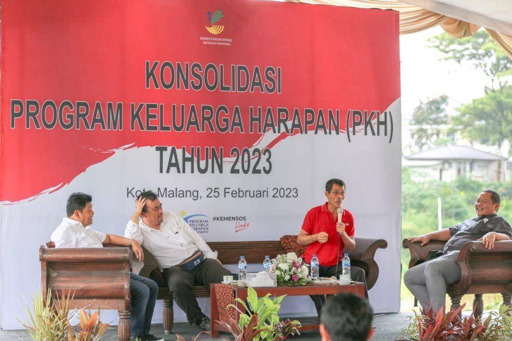 Konsolidasi PKH Tahun 2023 bersama SDM PKH Kota Malang, Kabupaten Malang, dan Kabupaten Batu di Kota Malang. (Dok. Kemensos)