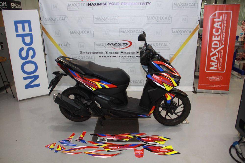 Hasil terpasang di Vario 160 (dok. Maxdecal)
