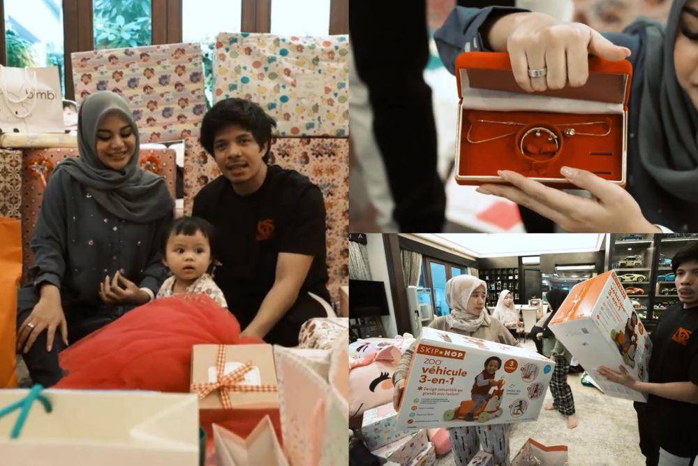 momen Ameena buka hadiah ulang tahun (youtube.com/attahalilintar)