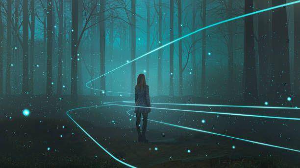ilustrasi seseorang dalam kegelapan dengan cahaya misterius (istockphoto.com/gremlin)