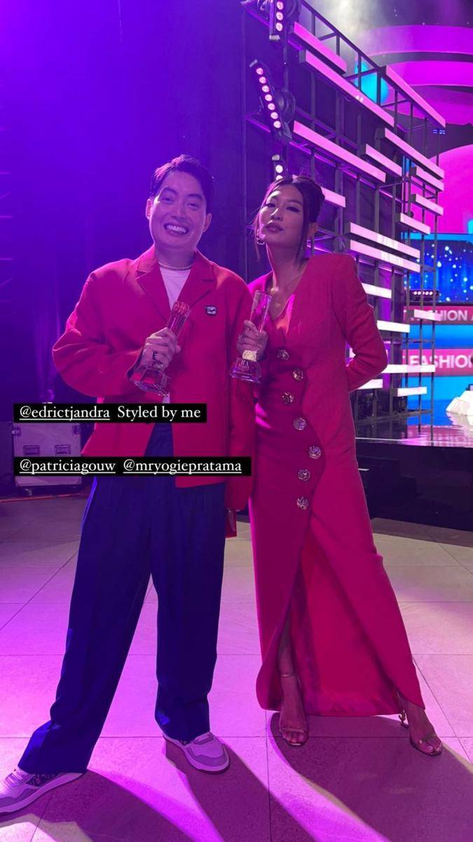 Patricia Gouw dan Edric Tjandra di Insert Fashion Awards 2023 (instagram.com/andyyanata)
