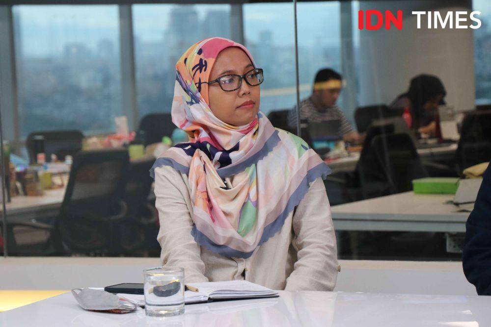 Nurlia Dian Paramita, Koordinator JPPR dalam Talkshow series #GenZMemilih, "Parpol Baru Bisa Kasih Apa ke Gen Z?" by IDN Times pada Rabu (1/3/2023). (IDN Times/Alya Achyarini)