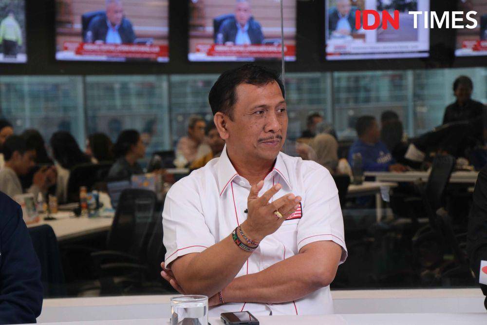 I Gede Pasek, Ketum PKN dalam Talkshow series #GenZMemilih, "Parpol Baru Bisa Kasih Apa ke Gen Z?" by IDN Times pada Rabu (1/3/2023). (IDN Times/Alya Achyarini)