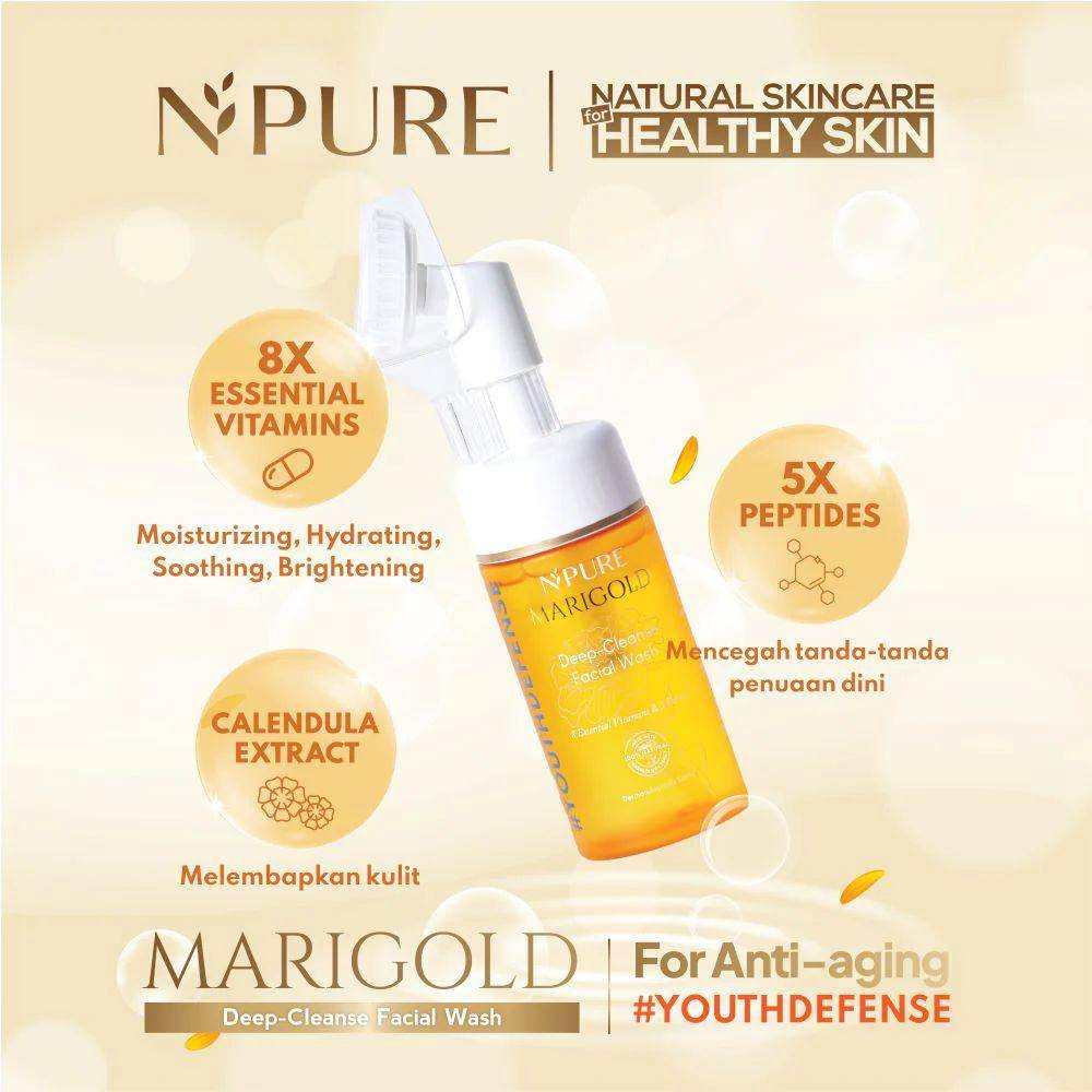 NPURE Marigold Deep Cleansing Foaming Face Wash (dok. NPURE)