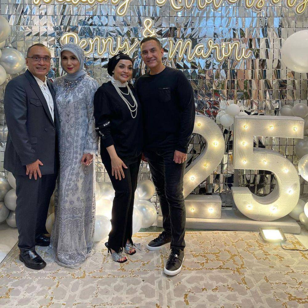potret perayaan anniversary pernikahan Marini Zumarnis (instagram.com/safinaferdy)