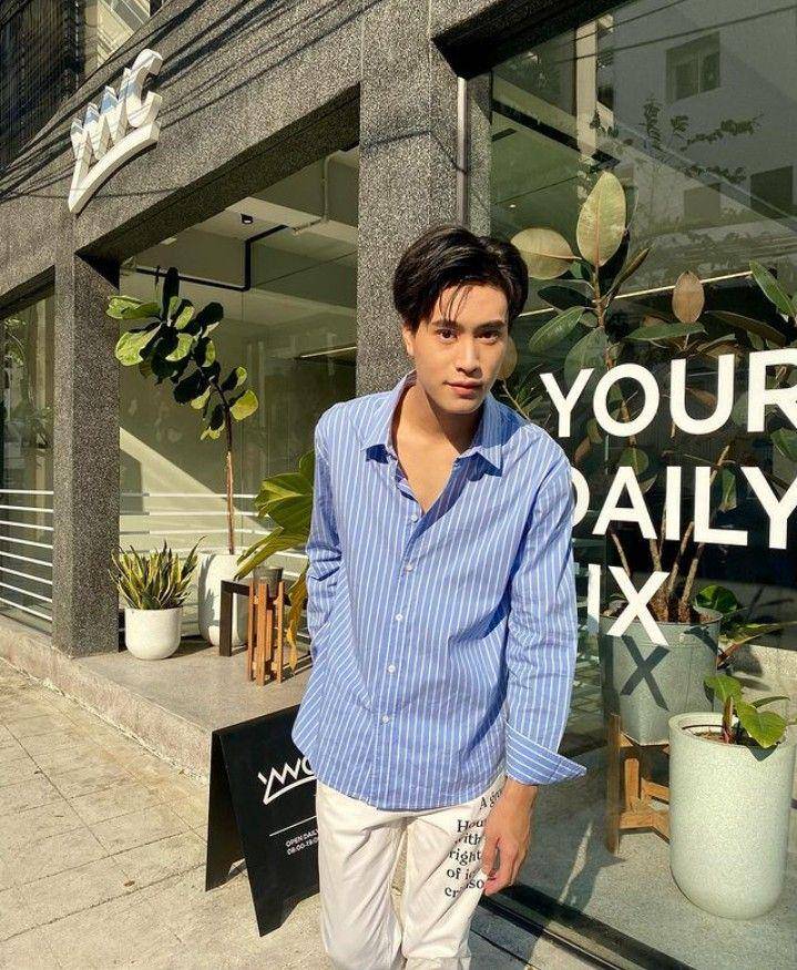 outfit celana putih ala Gemini Norawit (instagram.com/gemini_nt)
