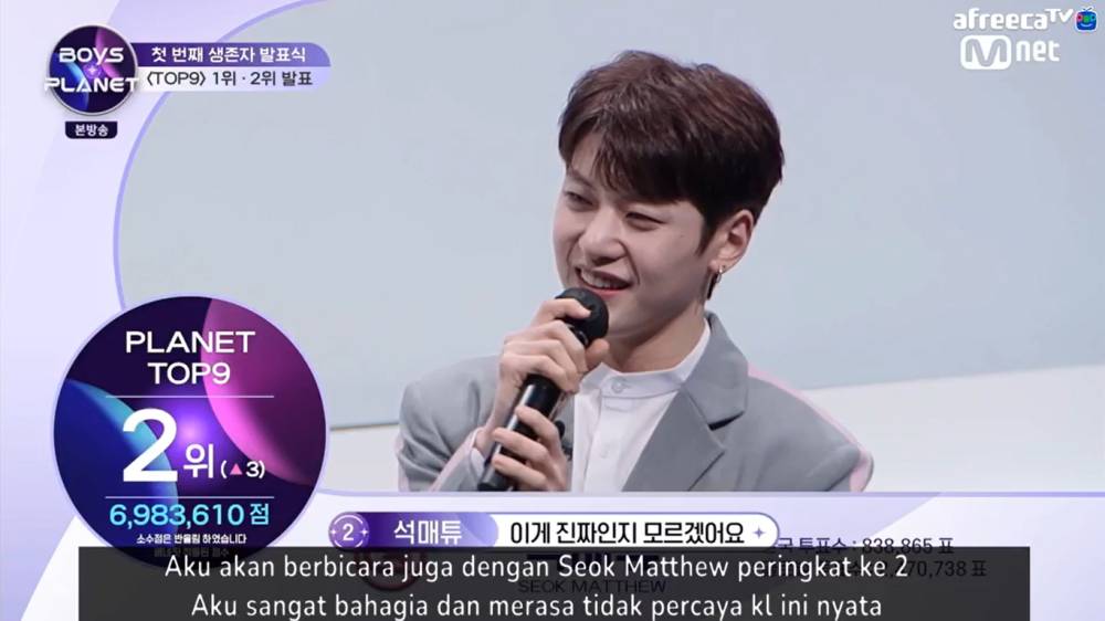 Seok Matthew peringkat 2 (afreecatv.com/kpopid)