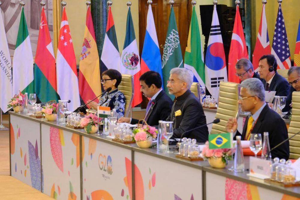 Menlu Retno Marsudi hadiri pertemuan Menlu G20 di India. (dok. Kemlu RI)