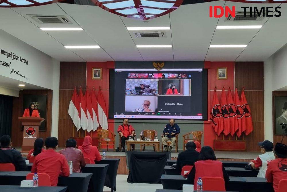 Seminar mitigasi bencana di Sekolah Partai PDI Perjuangan (IDN Times/Ilman Nafi'an)