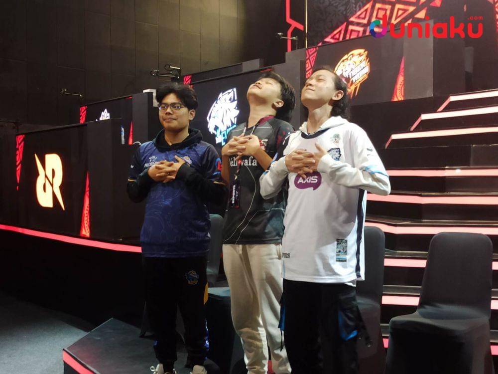 ECHO Kiba, SES Geday, dan EVOS Aimgod. (Dok. Duniaku.com/Fahrul Razi Uni Nurullah)