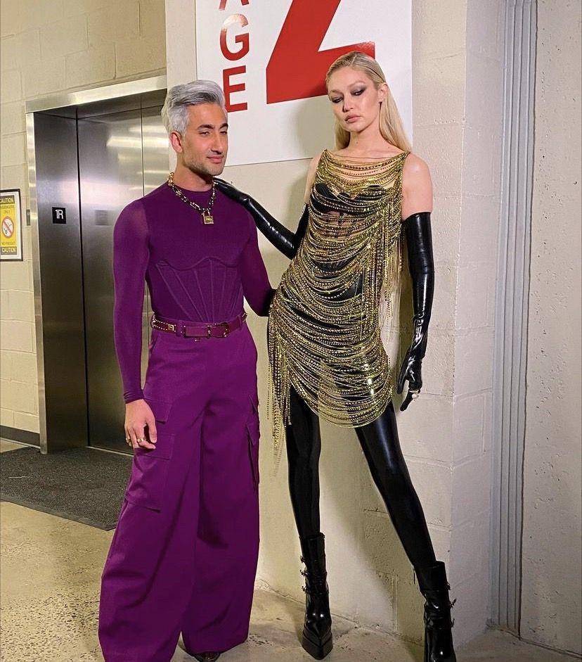 potret Gigi Hadid dan Tan France (instagram.com/gigihadid)