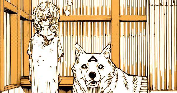 Hana Kurusu saat kecil dengan Divine Dog milik Megumi ( Dok. Shueisha / Jujutsu Kaisen )