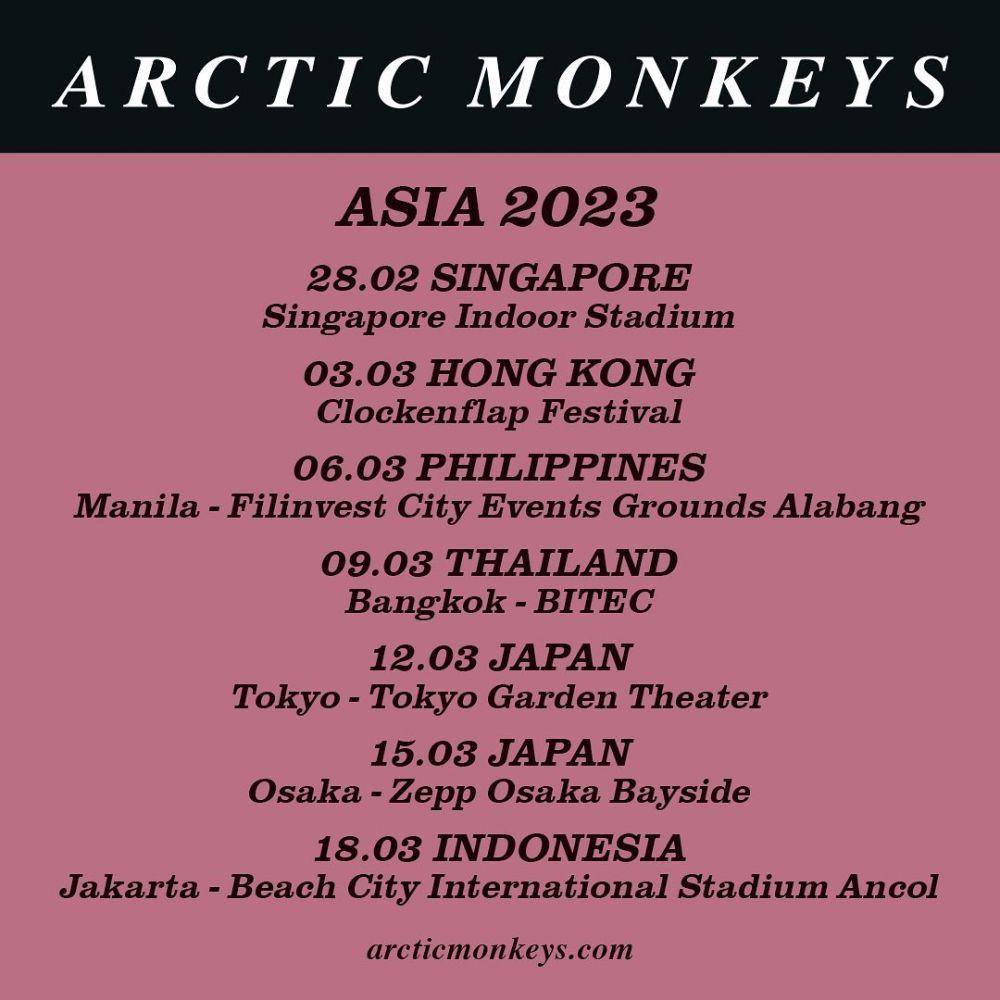 Arctic Monkeys (instagram.com/arcticmonkeys)