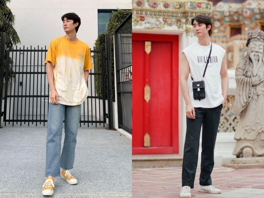 10 Referensi Outfit Hangout ala Force Jiratchapong, Simpel dan Stylish