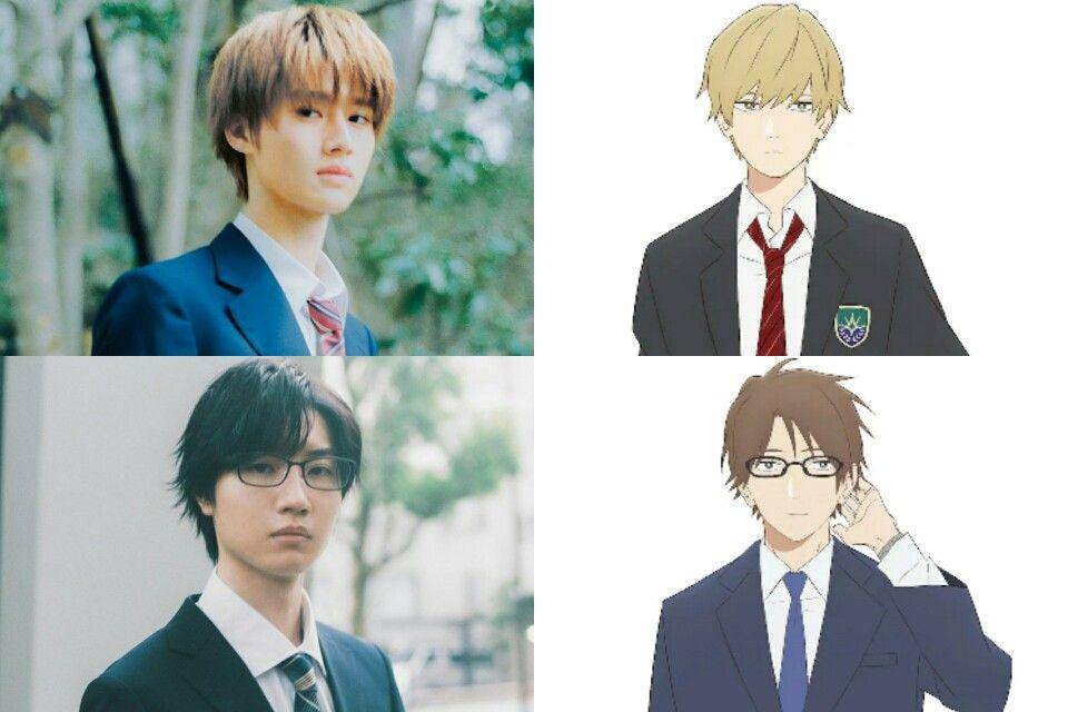 Maito Fujioka sebagai Shun Futami (dok. TV Tokyo/Cool Doji Danshi) | visual Shun Futami dalam manga Cool Doji Danshi (dok. SQUARE ENIX/Cool Doji Danshi) | Dori Sakurada sebagai Takayuki Mima (dok. TV Tokyo/Cool Doji Danshi) | visual Takayuki Mima dalam manga Cool Doji Danshi (dok. SQUARE ENIX/Cool Doji Danshi)