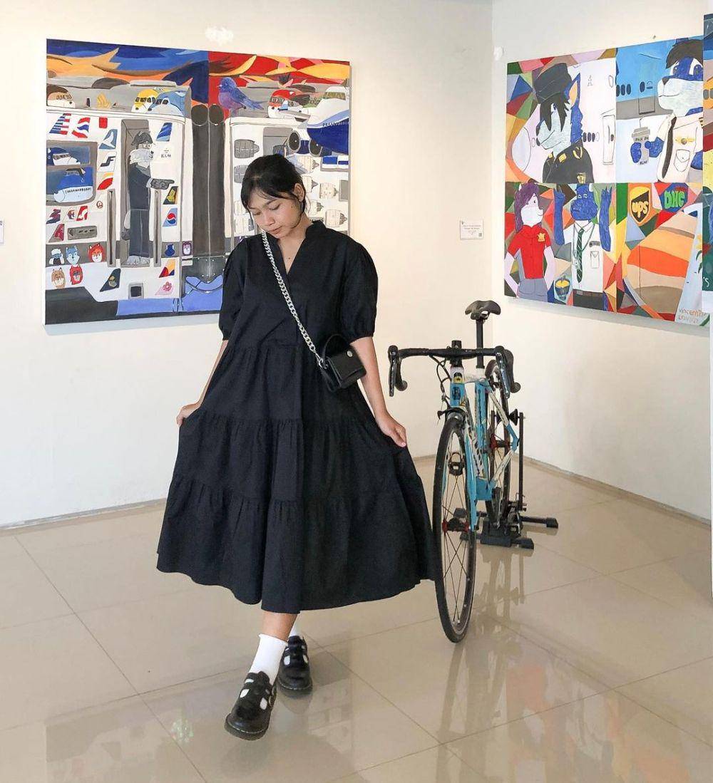 referensi korean style dengan dress ala selebgram (instagram.com/avindayp)