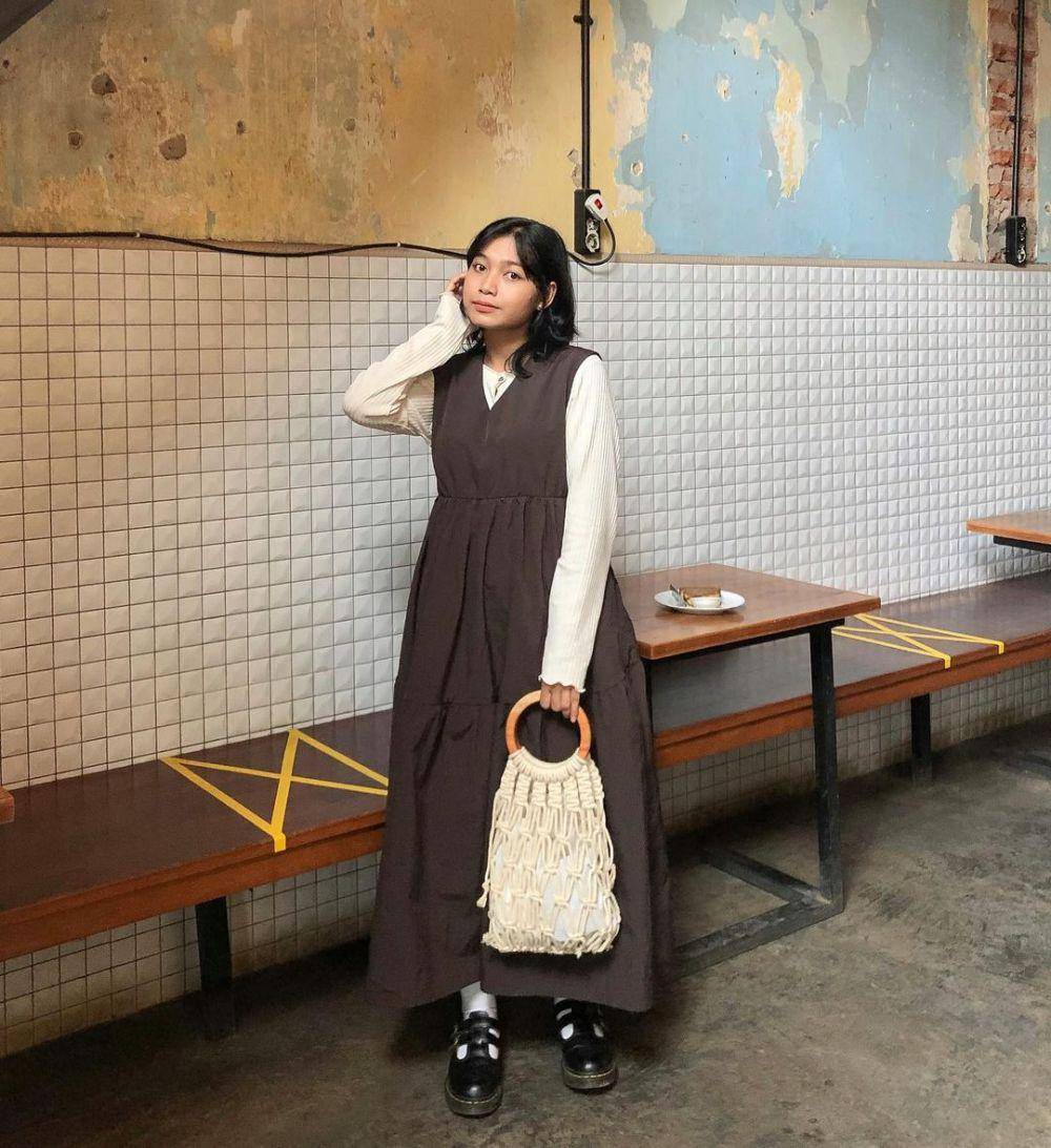 referensi korean style dengan dress ala selebgram (instagram.com/avindayp)