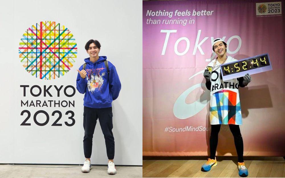 10 Potret Pon Nawasch Mengikuti Tokyo Marathon 2023, Antusias Banget!