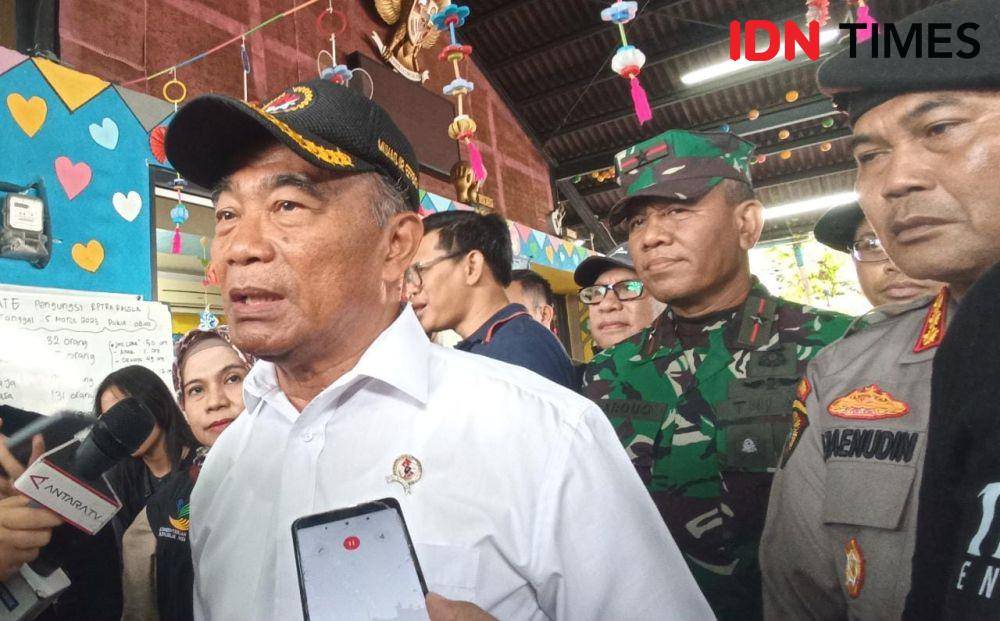 Muhadjir Effendy di RPTRA Rasela, Jakarta Utara, Minggu (5/3/2023)