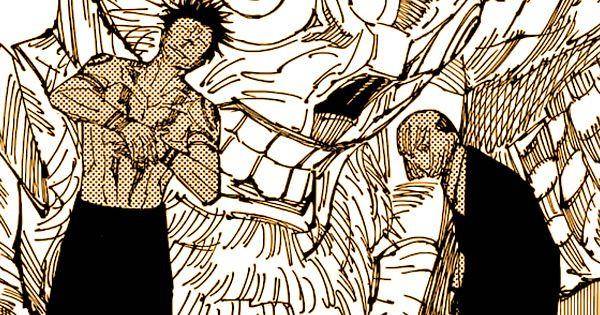 Sukuna dan Uraume meninggalkan tempat pertarungan (Dok. Mangaplus / Jujutsu Kaisen )